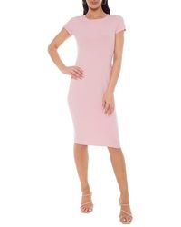 Bebe - Ribbed Knit Body-Con Midi Dress - Lyst