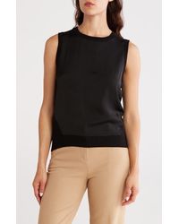 DKNY - Sleeveless Mixed Media Sweater - Lyst