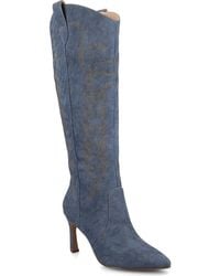 Journee Collection - Laramie Knee High Western Boot - Lyst