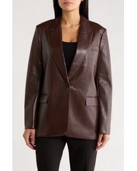 Love Token - Alexa Faux Leather Blazer - Lyst