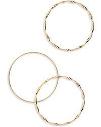 Nordstrom - Set Of 3 Twisted Bangle Bracelets - Lyst