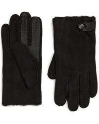 UGG - Genuine Shearling Lined Leather Tech Gloves - Lyst