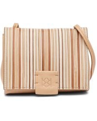Christopher Kon Striped Combo Leather Micro Crossbody Bag In Natural Combo At Nordstrom Rack - Multicolor