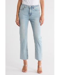 Vigoss - Stevie Raw Hem Crop Straight Leg Jeans - Lyst