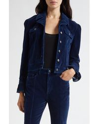 Cinq À Sept - Deryn Crop Velvet Jacket - Lyst