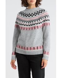 DKNY - Fair Isle Crewneck Sweater - Lyst