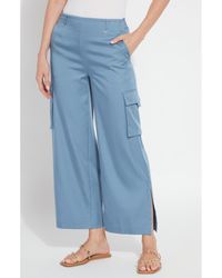 Lyssé - Calypso Stretch Satin Ankle Cargo Pants - Lyst