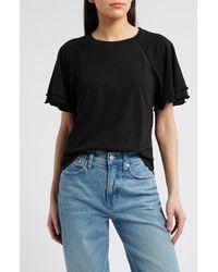 Wit & Wisdom - Flutter Sleeve Top - Lyst