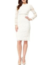 Love By Design - Lace Long Sleeve Midi Dress - Lyst