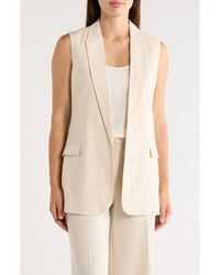 Tahari - Textured Peak Lapel Vest - Lyst