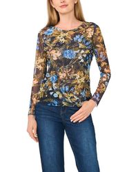 Ted Baker - Long-Sleeved Mesh Top - Lyst