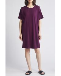 Eileen Fisher - Boxy Crewneck T-Shirt Dress - Lyst