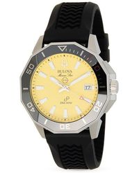 Bulova - Marine Star Silicone Strap Watch, 43Mm - Lyst