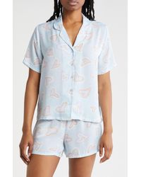 Abound - Satin Button-up Shirt & Shorts Pajamas - Lyst