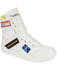calvin klein hi top sneakers