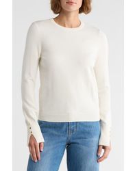 French Connection - Split Cuff Crop Sweater - Lyst
