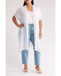 Forgotten Grace - Open Work Knit Duster - Lyst