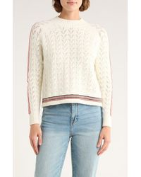 Vigoss - Tipped Cricket Cable Sweater - Lyst