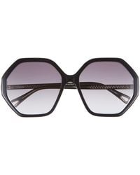 Chloé - 58Mm Geometric Oversize Sunglasses - Lyst