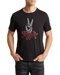 John Varvatos - Peace Rose Cotton Graphic T-shirt - Lyst