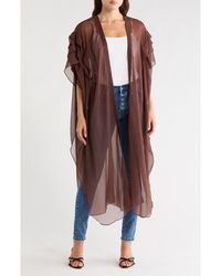 BCBGeneration - Solid Pleated Chiffon Duster - Lyst