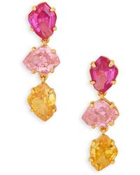 Kate Spade - Treasure Trove Cubic Zirconia Linear Drop Earrings - Lyst