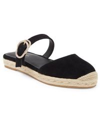 Stuart Weitzman - Crystal Buckle Espadrille Mule - Lyst