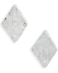 Karine Sultan - Diamond Stud Earrings - Lyst