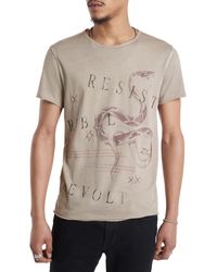 John Varvatos - Raw Edge Revolt Graphic T-shirt - Lyst