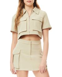 Love By Design - Barcelona Remi Zip Front Crop Top - Lyst