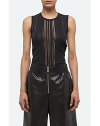 Helmut Lang - Open Back Semisheer Sleeveless Sweater - Lyst