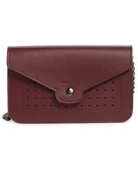 Longchamp - Perforated Leather Wallet On A Chain - Lyst