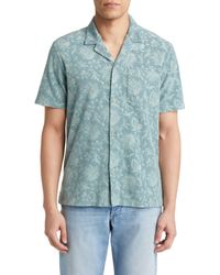 Faherty - Cabana Floral Short Sleeve Terry Cloth Button-up Shirt - Lyst