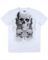 Xray Jeans X-ray Stone Skull Graphic T-shirt in White for Men - Lyst
