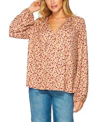 BLUEGREY - Poet Tie Front Long Sleeve Top - Lyst
