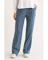 James Perse - Wide Leg Denim Pants - Lyst