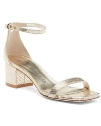 Stuart Weitzman - Simple Curve Block Heel Sandal - Lyst