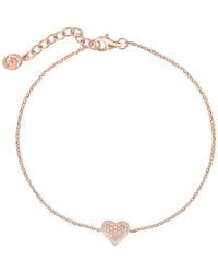 Effy - 14K Sterling Pavé Diamond Heart Bracelet - Lyst
