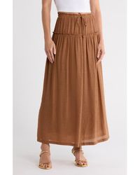 Bobeau - Ruffle Edge Maxi Skirt - Lyst