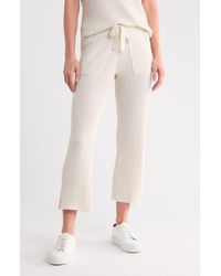 Splendid - Rib Knit Wide Leg Crop Pants - Lyst