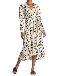 reiss renata snake burnout dress khaki