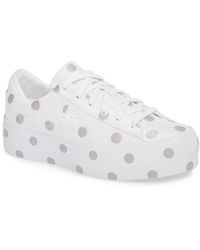 one star platform embroidered dots