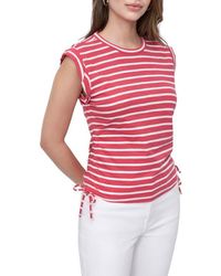 DKNY - Ruched Knit Top - Lyst