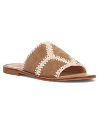 Frye - Ava Crochet Trim Slide Sandal - Lyst