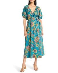 The Good Journey - Puff Sleeve Maxi Dress - Lyst