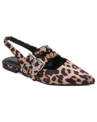 BERNESS - Fabiola Double Buckle Pointed Toe Slingback Flat - Lyst