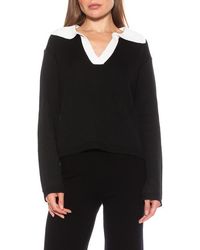 Alexia Admor - Evander Retro Collared Sweater - Lyst