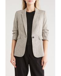 DKNY - Ruched Sleeve Blazer - Lyst