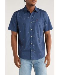 Quiksilver - Classic Fit Poleline Short Sleeve Button-Up Shirt - Lyst