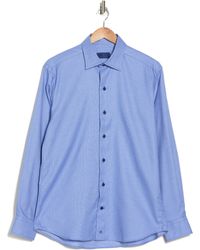 David Donahue - Dobby Cotton Button-up Shirt - Lyst